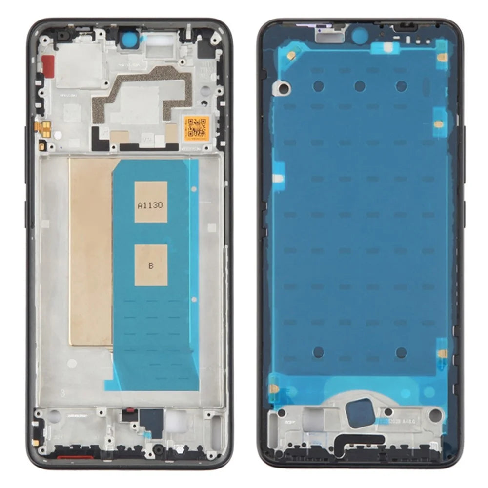For Xiaomi Poco F5 Pro 5G Middle Plate Frame Repair Part (A-Side) (Without Logo) - Black - 1
