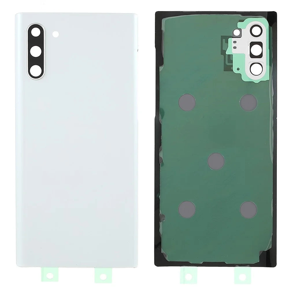 For Samsung Galaxy Note 10 4G N970 / Note 10 5G N971 Battery Housing with Adhesive Sticker+Camera Lens Cover - White - 1