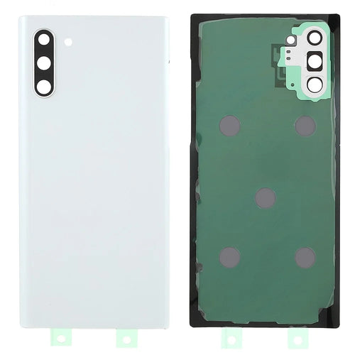 For Samsung Galaxy Note 10 4G N970 / Note 10 5G N971 Battery Housing with Adhesive Sticker+Camera Lens Cover - White - 1