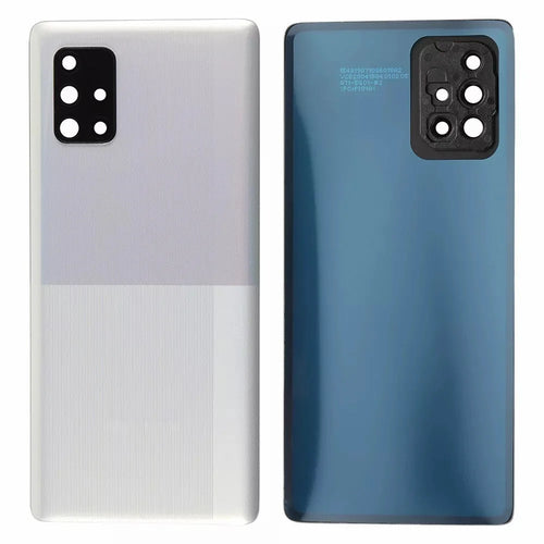 For Samsung Galaxy A71 5G SM-A716 Battery Housing with Adhesive Sticker + Camera Lens Cover (Without Logo) - White - 1