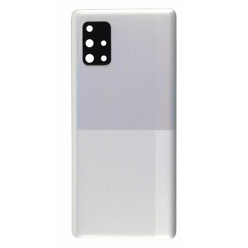 For Samsung Galaxy A71 5G SM-A716 Battery Housing with Adhesive Sticker + Camera Lens Cover (Without Logo) - White - 2