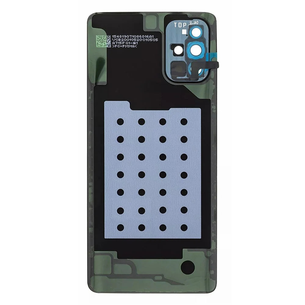 For Samsung Galaxy A71 4G SM-A715 Battery Housing with Adhesive Sticker + Camera Lens Cover (Without Logo) - White - 3