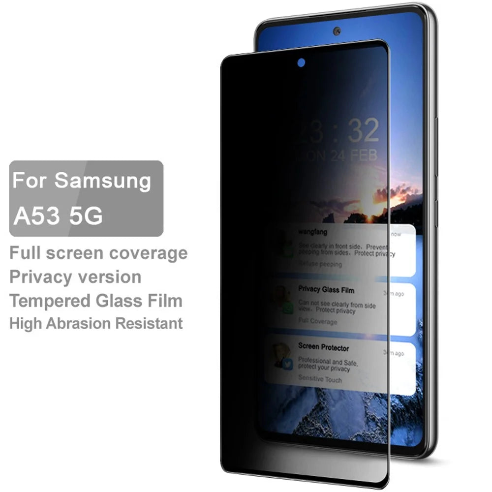IMAK For Samsung Galaxy A53 5G Anti-spy Screen Protector Full Covering Full Glue Anti-explosion Tempered Glass Film - 3