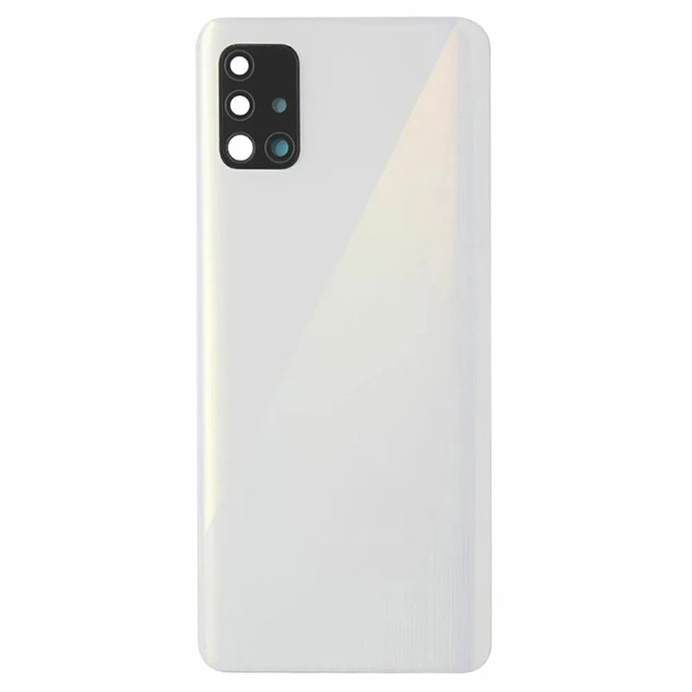 For Samsung Galaxy A51 4G SM-A515 Battery Housing with Adhesive Sticker + Camera Lens Cover (Without Logo) - White - 3