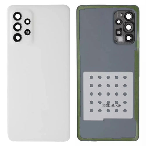 For Samsung Galaxy A72 4G A725 Battery Housing with Adhesive Sticker+Camera Lens Cover - White - 1