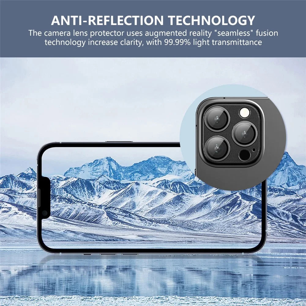 ENKAY HAT PRINCE For iPhone 16 Pro / 16 Pro Max Camera Lens Protector Aluminum Alloy + Tempered Glass - Black - 5