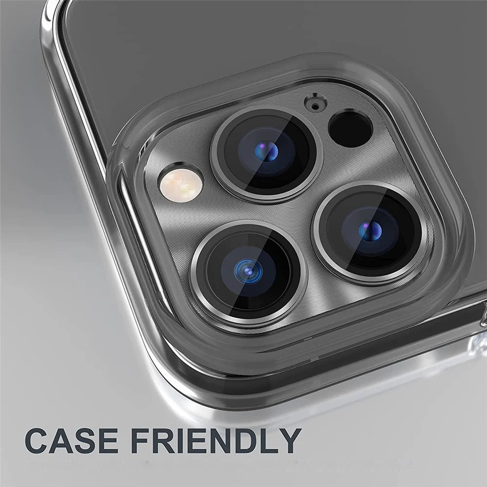 HAT PRINCE For iPhone 16 Pro / 16 Pro Max Integrated Camera Lens Protector Aluminum Alloy + Tempered Glass Lens Film - Black - 4