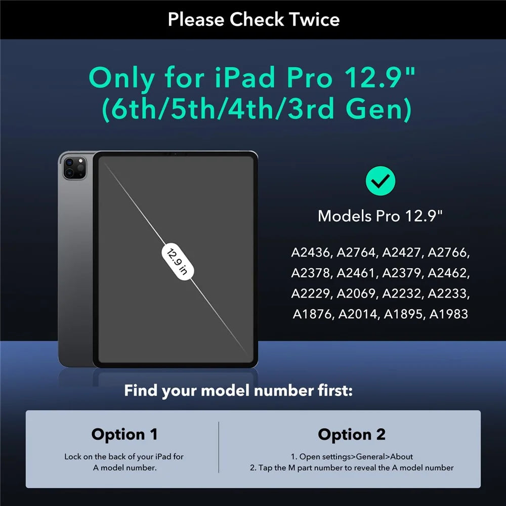 ESR 2Pcs for iPad Pro 12.9 (2018) / (2020) / (2021) / (2022) Screen Protector Tempered Glass Film with Alignment Tray - 2