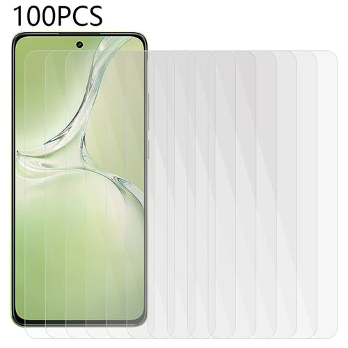 100Pcs for OnePlus Nord CE4 Lite 5G / Oppo K12x 5G (China) Tempered Glass Phone Screen Protector HD Clear (No Package, with Wipes Set, Dust-absorber, Guide Sticker) - 1