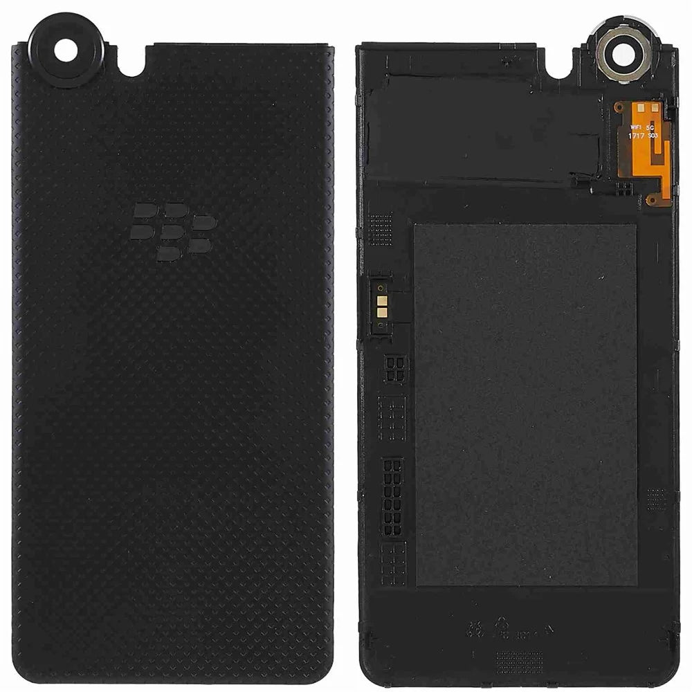 For BlackBerry Keyone OEM Battery Housing Cover Repair Part + Camera Lens Cover - Black - 1