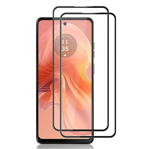 AMORUS 2Pcs Tempered Glass Screen Protector For Motorola Moto E14 4G / G04 4G / G04s 4G / G24 4G / G24 Power - Black - 1