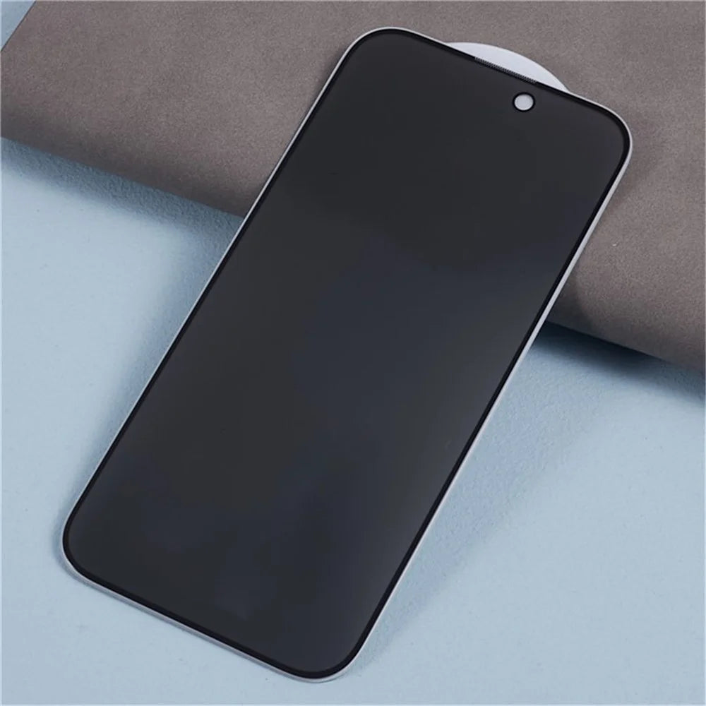 For iPhone 16 Full Glue Screen Protector Anti-Spy Tempered Glass Screen Film with Anti-Dust Net - 3