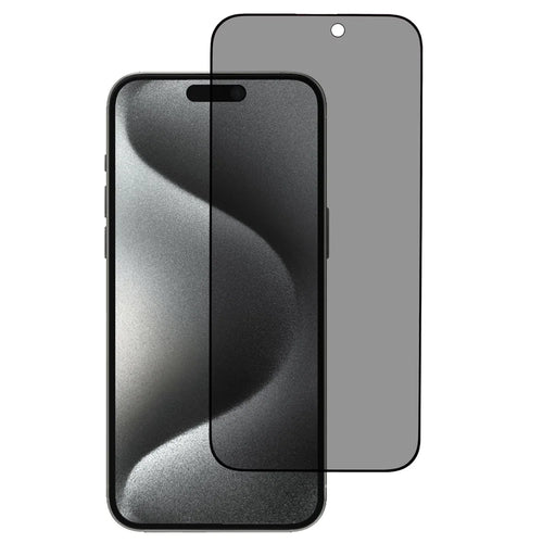 For iPhone 16 Pro Max 180-Degree Anti-Spy Screen Protector Matte Silk-Printing Tempered Glass Film - 1