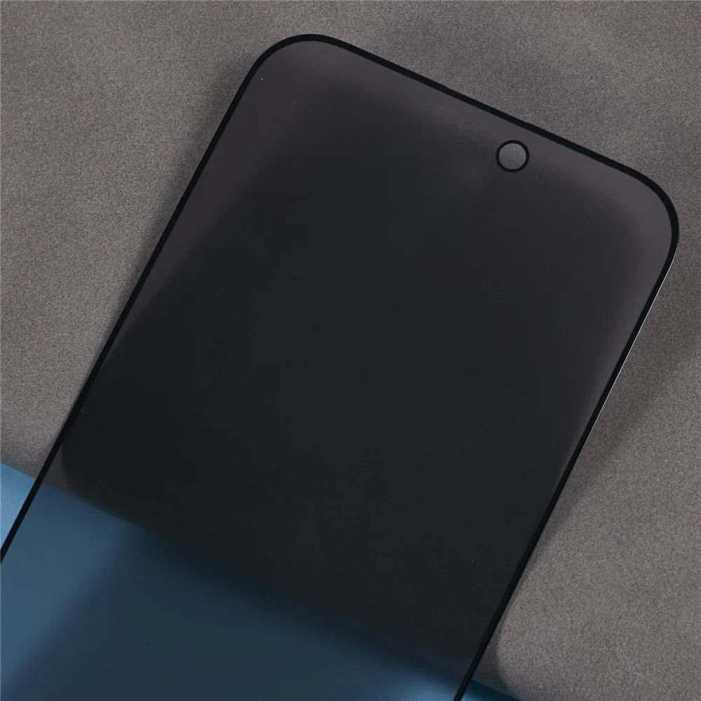 For iPhone 16 Pro Max 180-Degree Anti-Spy Screen Protector Matte Silk-Printing Tempered Glass Film - 5