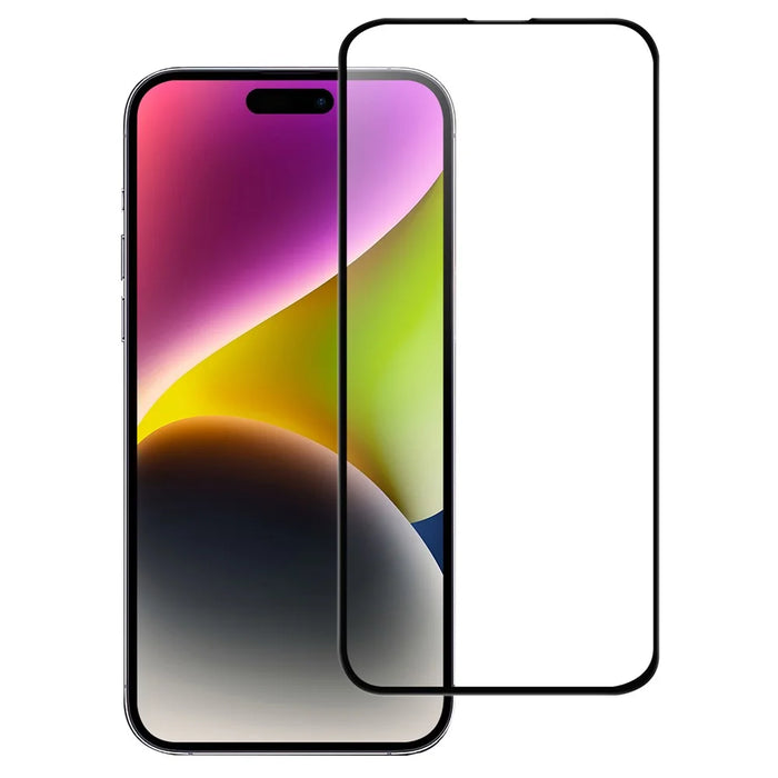 For iPhone 16 Plus AGC Tempered Glass with Black Edge Full Glue Full Coverage Screen Protector - 1