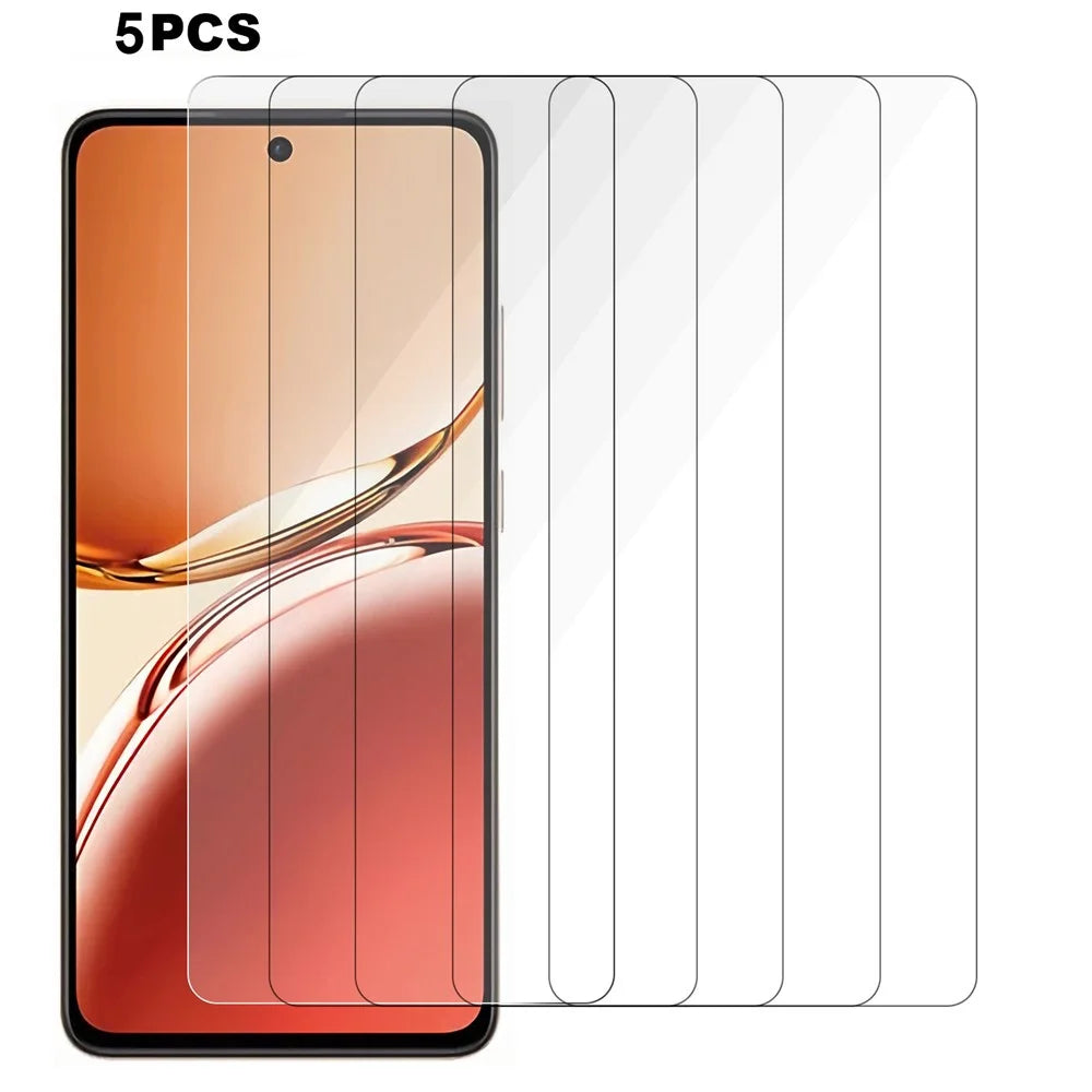 5PCS For Oppo Reno12 F 5G Screen Protector 0.3mm Tempered Glass Film No-Bubble - 1