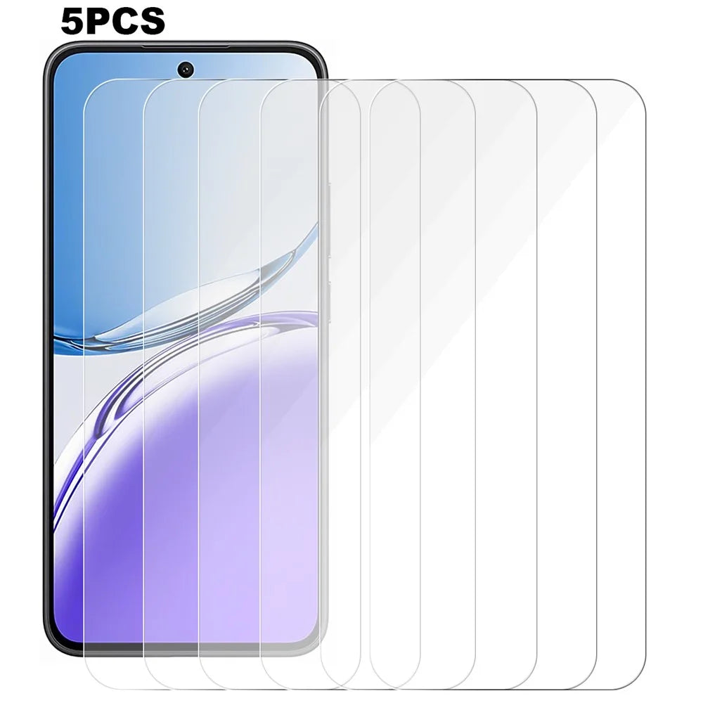 5PCS For Oppo A3 5G Screen Protector 0.3mm Tempered Glass Film No-Bubble - 1