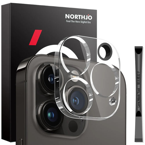 NORTHJO For iPhone 14 Pro / 14 Pro Max Camera Lens Protector Tempered Glass HD Clear 3D Full Coverage - 1