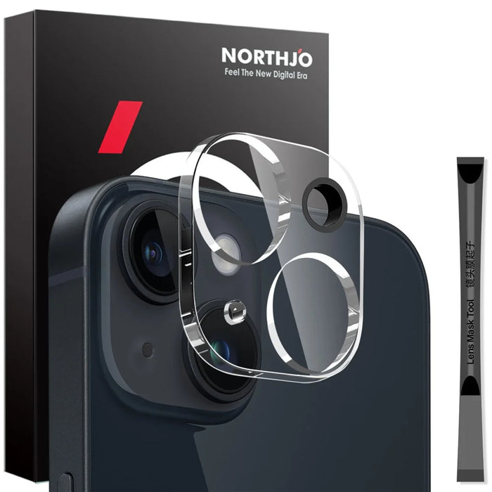 NORTHJO For iPhone 14 / 14 Plus Camera Lens Protector Tempered Glass HD Clear 3D Full Coverage - 1