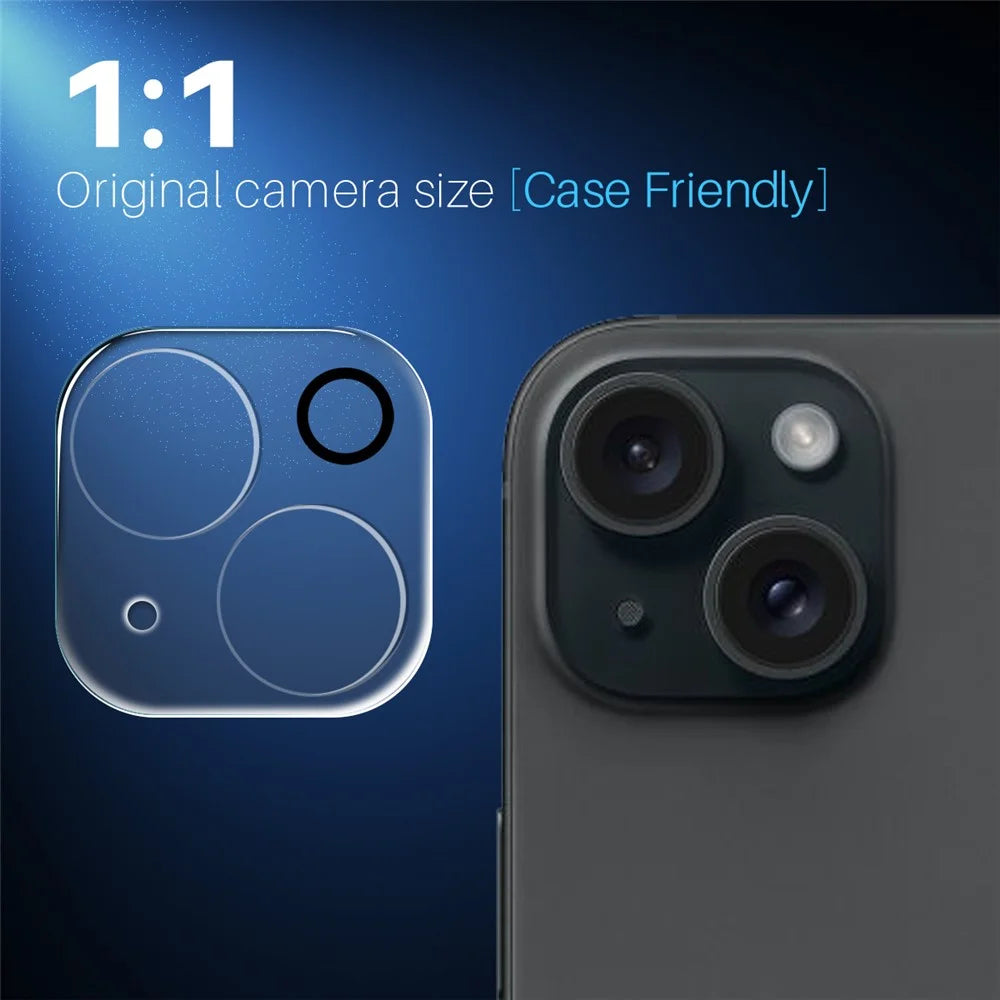 NORTHJO For iPhone 15 / 15 Plus Camera Lens Protector Tempered Glass HD Clear 3D Full Coverage - 5
