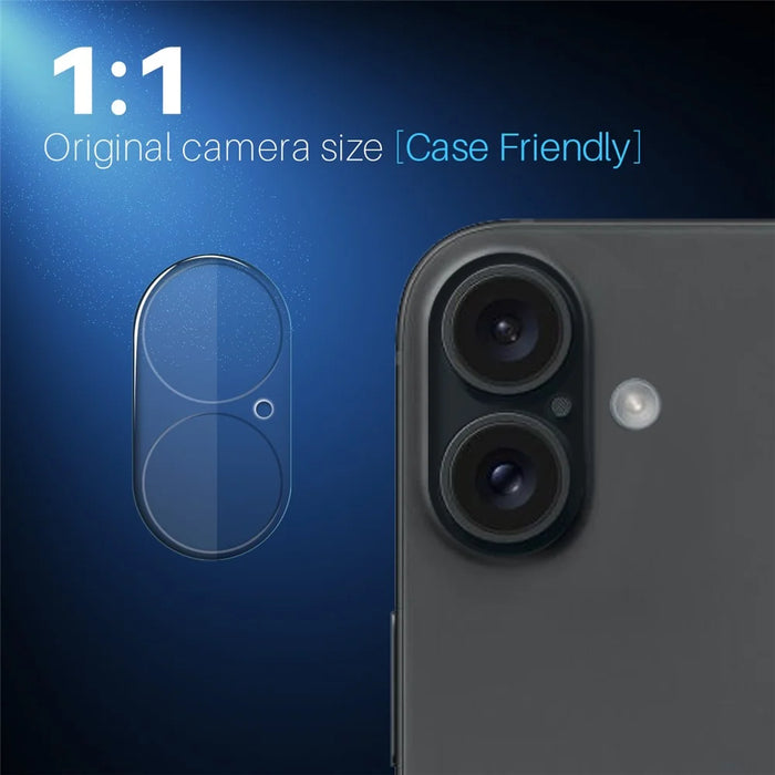 NORTHJO For iPhone 16 / 16 Plus Tempered Glass Camera Lens Protector HD Clear 3D Full Coverage - 5