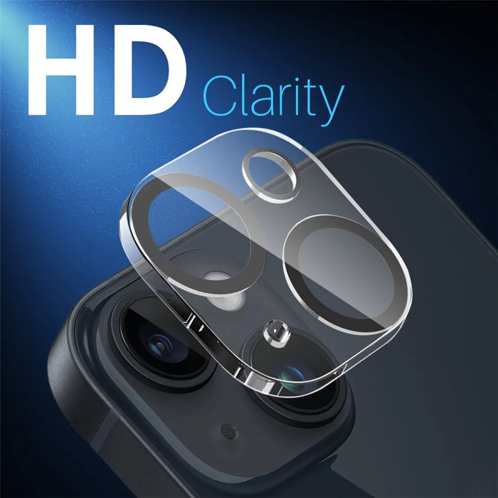 NORTHJO For iPhone 14 / 14 Plus Black Circles Camera Lens Protector Tempered Glass HD Clear 3D Full Coverage - 3