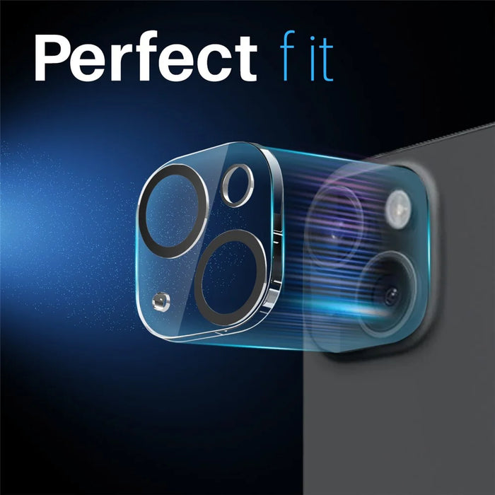 NORTHJO For iPhone 14 / 14 Plus Black Circles Camera Lens Protector Tempered Glass HD Clear 3D Full Coverage - 4