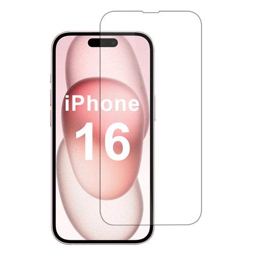 For iPhone 16 Screen Protector High Aluminum-Silicon Glass 2.5D, HD Clear - 1