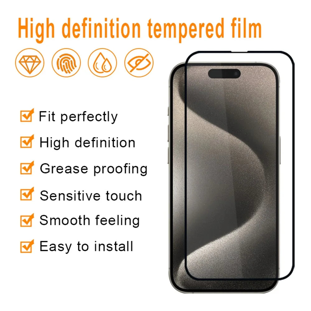For iPhone 11 Pro Screen Protector 2.5D Silk Printing Film Full Cover Full Glue - 4