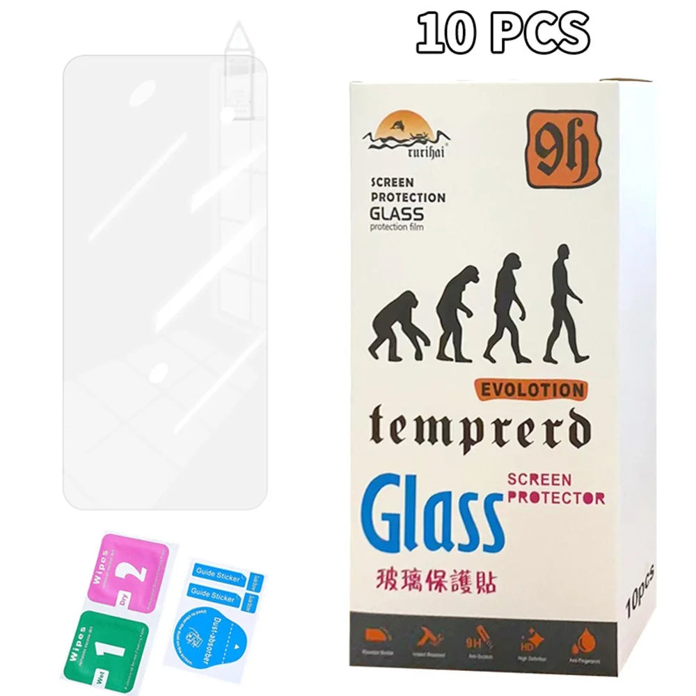 RURIHAI 10Pcs For Realme 12 4G / 12+ 5G Screen Protector High Aluminium-Silicon Glass Film Sensitive Touch - 6