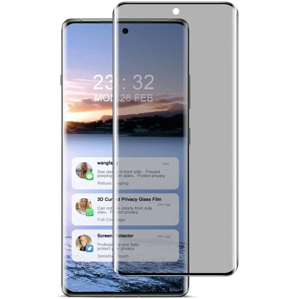 IMAK For OnePlus Ace 3 Pro 5G Anti-Peep Privacy Screen Protector 3D Curved Edge - 3