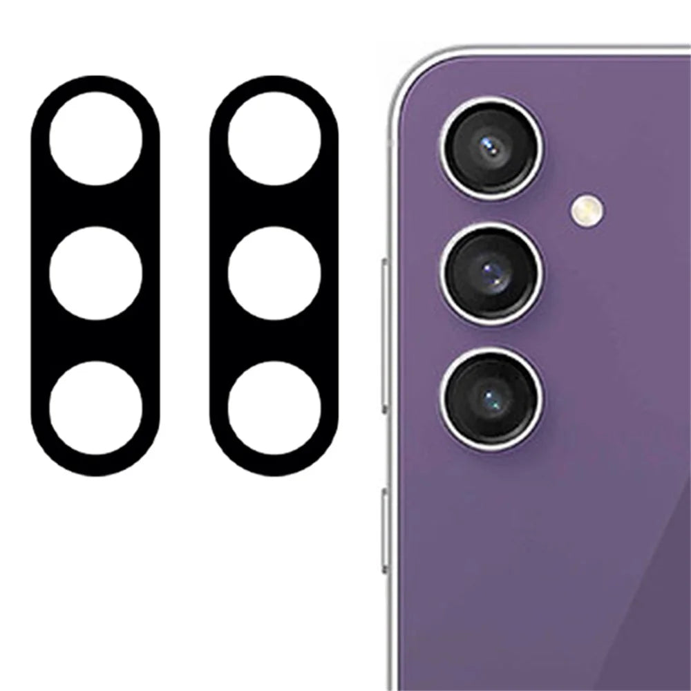 2Pcs For Samsung Galaxy S24 FE Camera Lens Protector 3D Silk Printing Tempered Glass Lens Film - 1