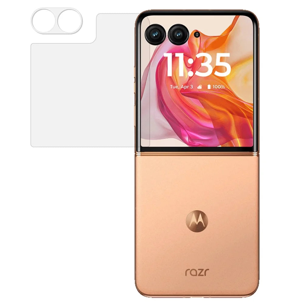 For Motorola Razr 50 5G / Razr 2024 5G 3D Camera Lens Film+Tempered Glass Small Screen Protector - 1