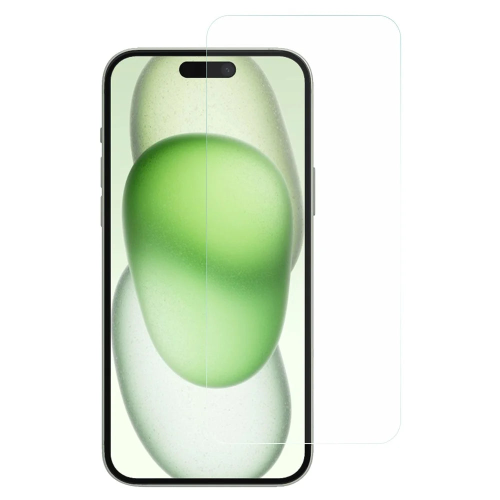 For iPhone 16 Screen Protector 2.5D High Aluminium-Silicon Glass Film Electroplated Coating - 1