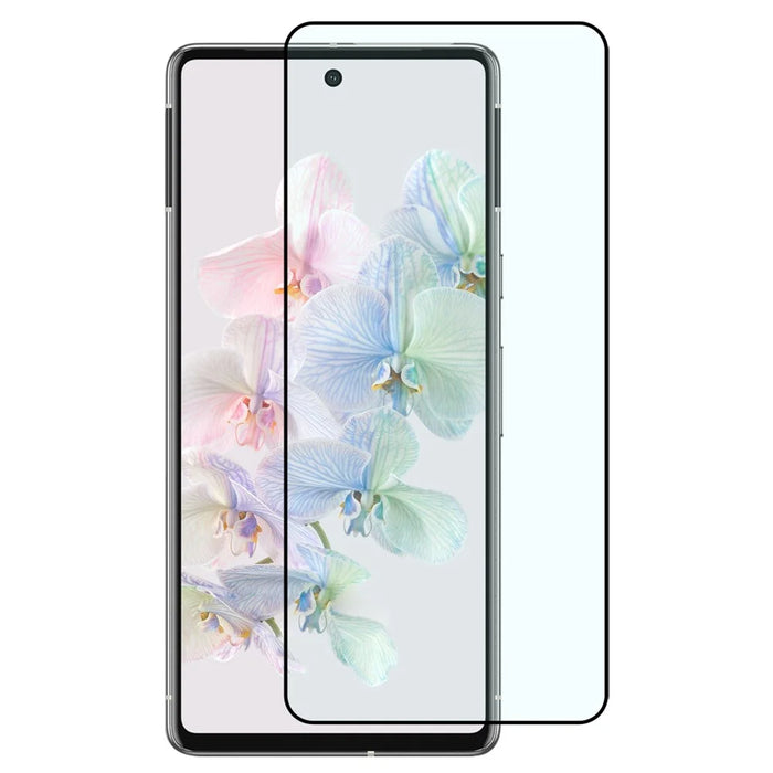 For Google Pixel 9 Tempered Glass Electroplating Anti-Fingerprint Silk Printing Full Glue Screen Protector - 1