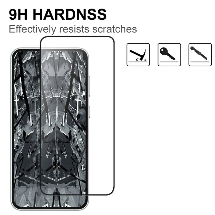 For Samsung Galaxy S24 FE AGC Tempered Glass with Black Edge Full Glue Full Coverage Screen Protector - 3