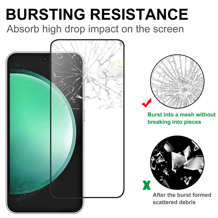 For Samsung Galaxy S24 FE AGC Tempered Glass with Black Edge Full Glue Full Coverage Screen Protector - 4