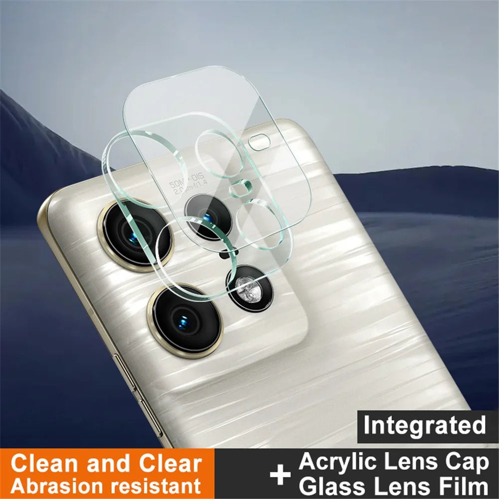 IMAK For Motorola Edge 50 Pro 5G Camera Lens Protector Tempered Glass Film+Acrylic Lens Cap - 2