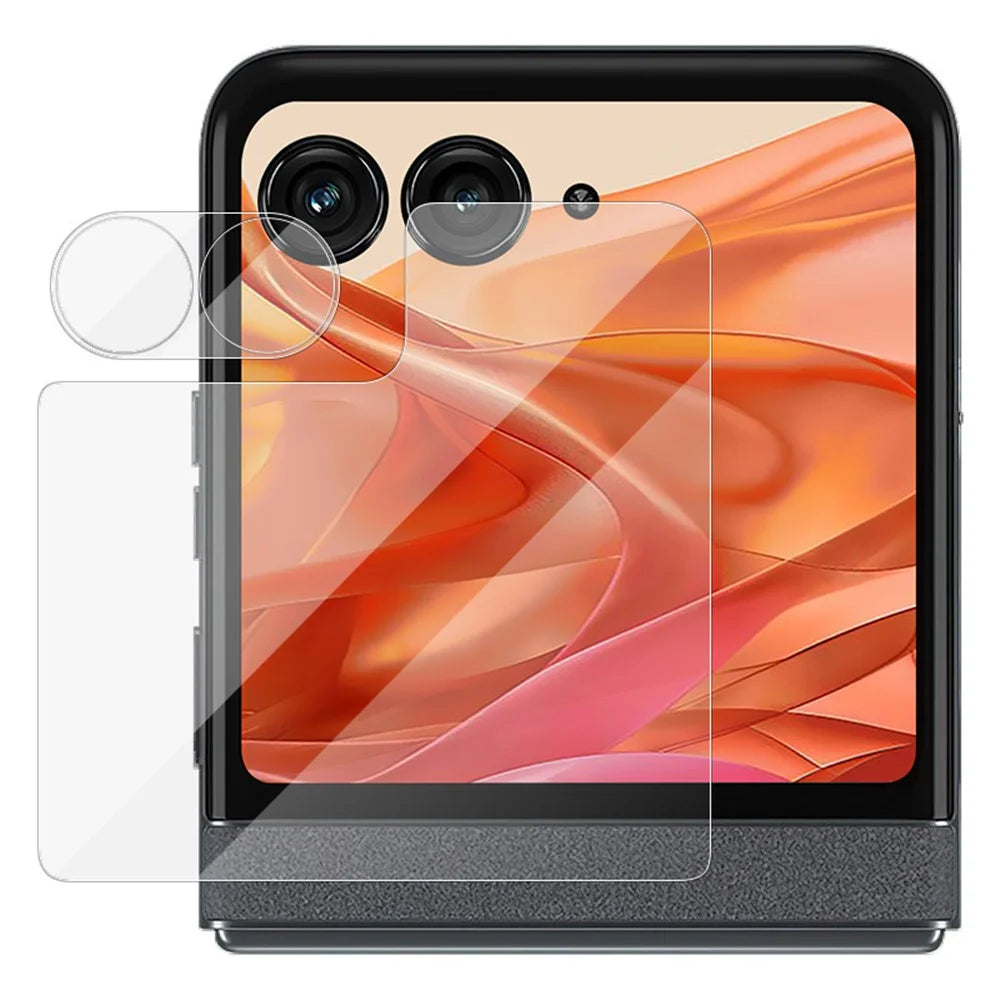 IMAK For Motorola Razr 50 5G / Razr 2024 5G Camera Lens Film with Acrylic Lens Cap+Small Screen Protector - 5