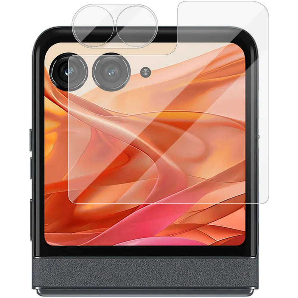 IMAK For Motorola Razr 50 5G / Razr 2024 5G Camera Lens Film with Acrylic Lens Cap+Small Screen Protector - 6