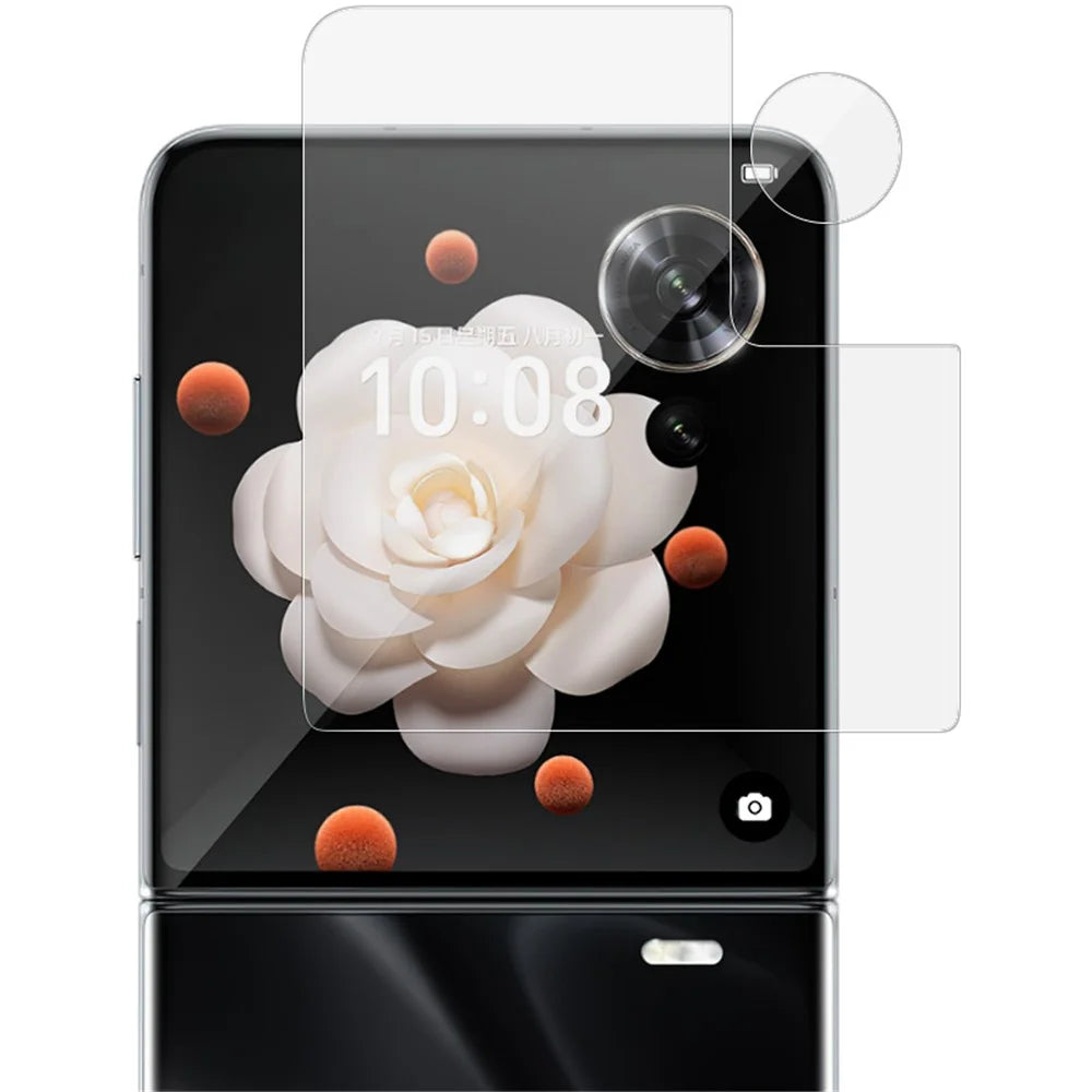 IMAK For Honor Magic V Flip 5G Camera Lens Film+Tempered Glass Rear Screen Protector - 6