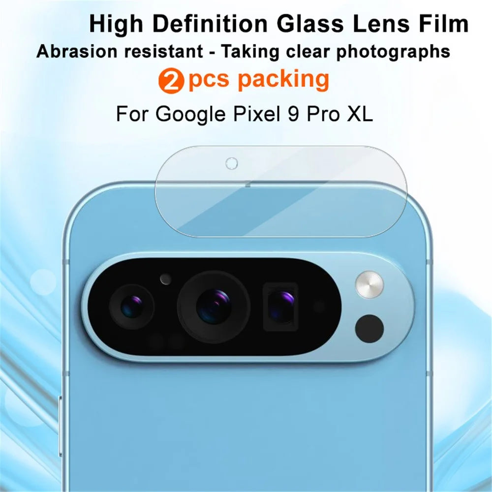IMAK 2Pcs For Google Pixel 9 Pro XL Camera Lens Protector HD Tempered Glass Rear Lens Film (Downsize Version) - 2