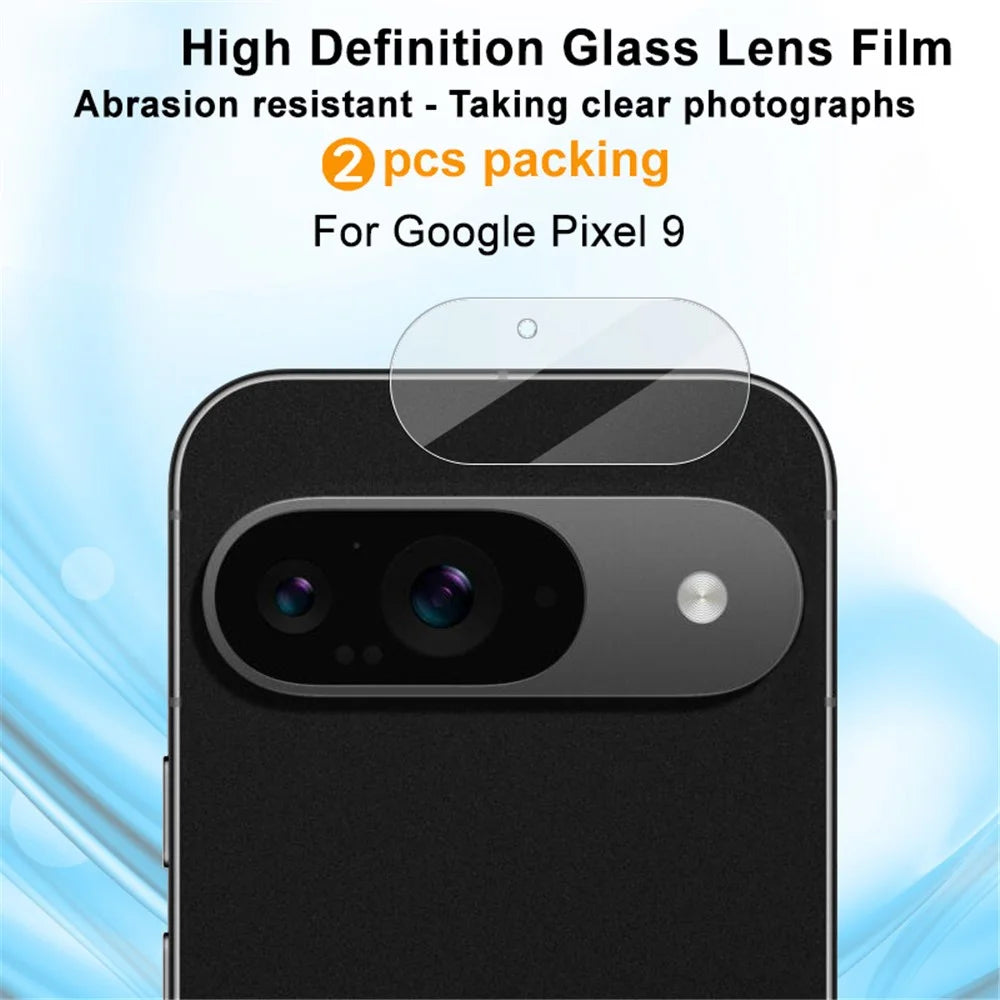 IMAK 2Pcs For Google Pixel 9 Camera Lens Protector HD Tempered Glass Rear Lens Film (Downsize Version) - 2