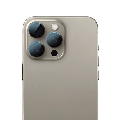 RURIHAI For iPhone 16 Pro  /  16 Pro Max Tempered Glass AR Camera Lens Protector with Titanium Alloy Ring - Black - 2