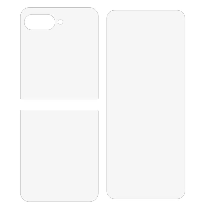 For Motorola Razr 50 Ultra 5G Screen Protector Set, Front + Back Full Cover TPU+PET Hydrogel Film - 2