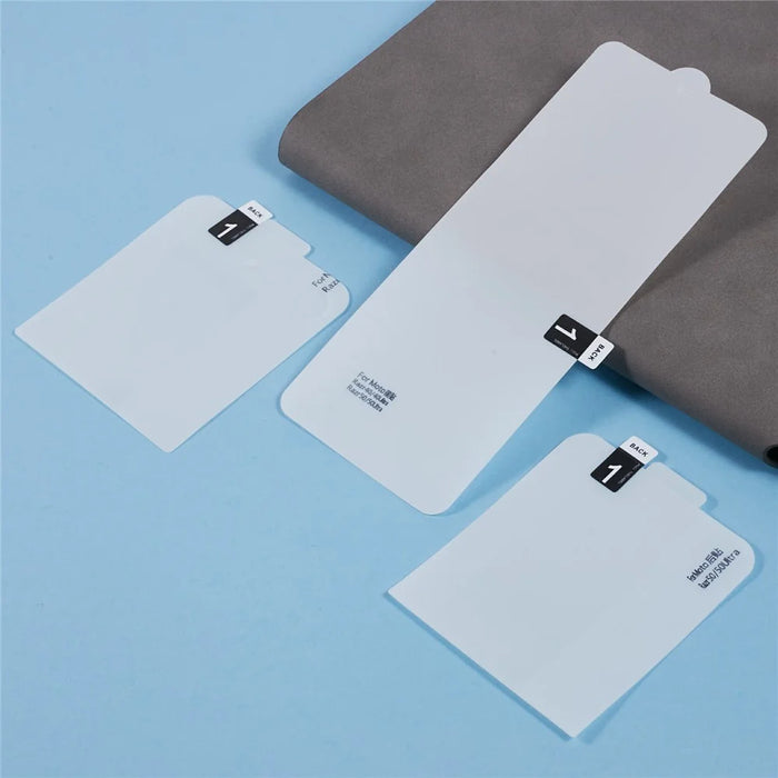 For Motorola Razr 50 Ultra 5G Screen Protector Set, Front + Back Full Cover TPU+PET Hydrogel Film - 3