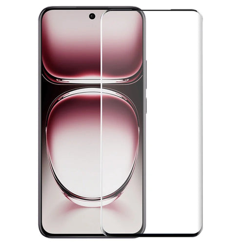 NORTHJO A+ For Oppo Reno12 5G (Global) / Reno12 Pro 5G (Global) Screen Protector Tempered Glass 3D Curved Film - Black - 1