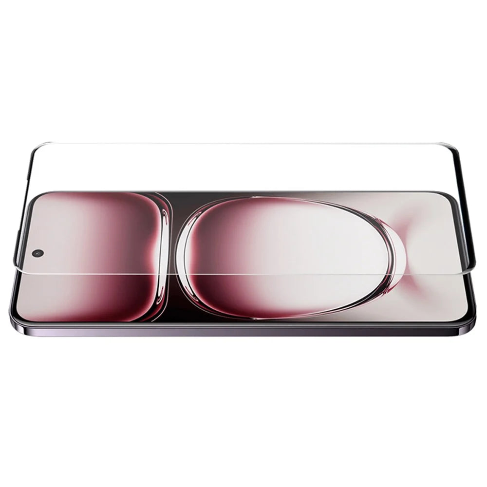 NORTHJO A+ For Oppo Reno12 5G (Global) / Reno12 Pro 5G (Global) Screen Protector Tempered Glass 3D Curved Film - Black - 3