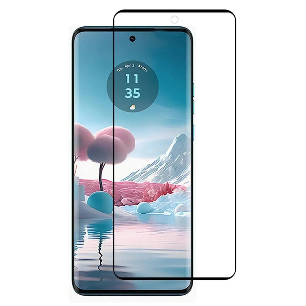 For Motorola Edge 40 Neo 5G Silk Printing Screen Protector High Aluminum-Silicon Glass Film - 1