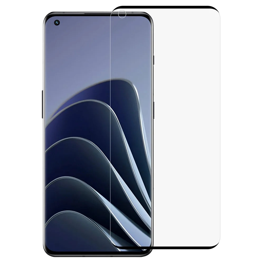 For OnePlus 9 Pro / 10 Pro 5G 3D Curved Clear Screen Protector, Full Covering Side Glue Tempered Glass Protective Film - 1